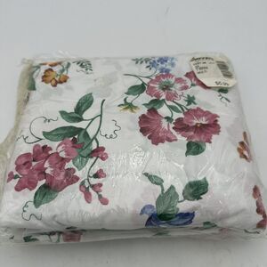 Vintage 1996 Twin Flat Sheet plantation multi-color Pattern Mervyns